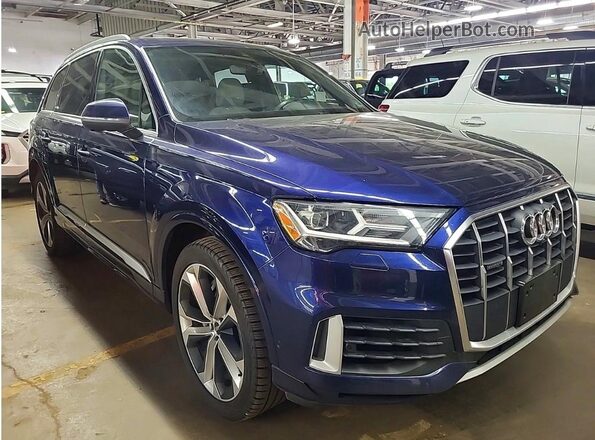 WA1LXAF72MD014929 2021 AUDI Q7 Синий Передняя левая четверть