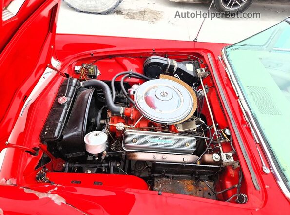 D7FH333820 1957 FORD THUNDERBIRD Red Widok wnętrza z tyłu