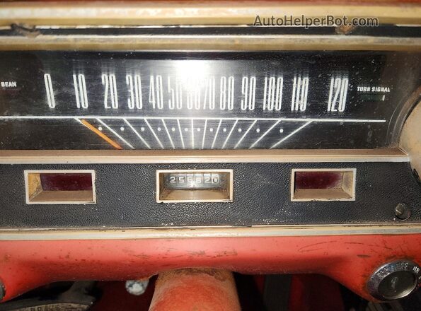 F07F204222 1965 FORD MUSTANG Red Widok zestawu wskaźników