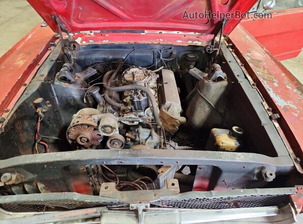 F07F204222 1965 FORD MUSTANG Red Widok wnętrza z tyłu
