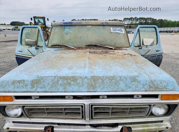 F15JNY31801 1977 FORD F150 Синий Вид задней части салона