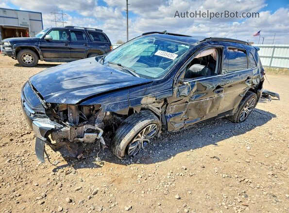 JA4AP4AW3JU024663 2018 MITSUBISHI OUTLANDER Черный Передняя левая четверть