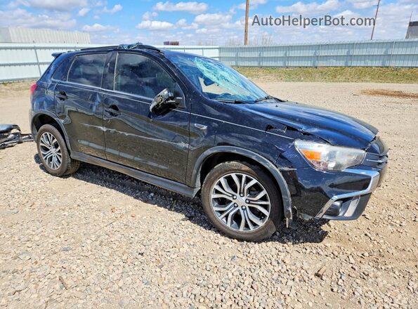 JA4AP4AW3JU024663 2018 MITSUBISHI OUTLANDER Черный Передняя правая четверть