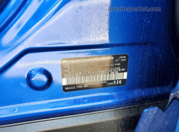 JA4ATWAA3SZ005482 2025 MITSUBISHI ECLIPSE Blue Widok naklejki z numerem VIN