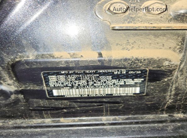 JF1GJAB67GH018452 2016 SUBARU IMPREZA Угольный Вид подкапотного пространства