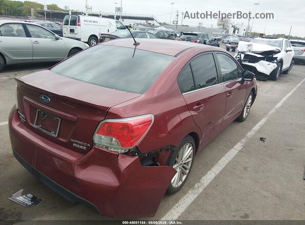 JF1GJAF6XGH010260 2016 SUBARU IMPREZA Красный Задняя правая четверть