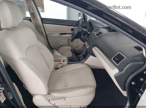 JF1GPAA63G9214978 2016 SUBARU IMPREZA Черный Вид салона спереди