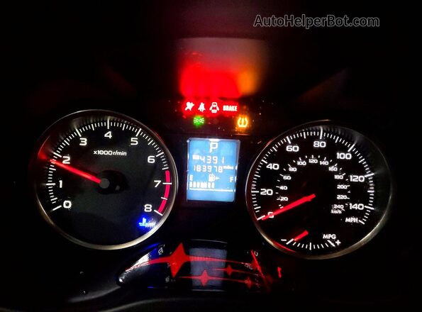 JF1GPAA68G8329050 2016 SUBARU IMPREZA Белый Вид щитка приборов