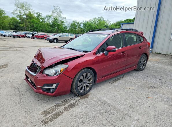 JF1GPAP64G8336732 2016 SUBARU IMPREZA Бордовый Передняя левая четверть