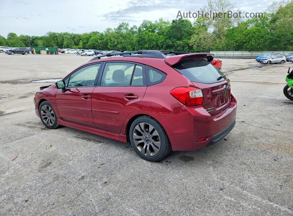JF1GPAP64G8336732 2016 SUBARU IMPREZA Бордовый Задняя левая четверть