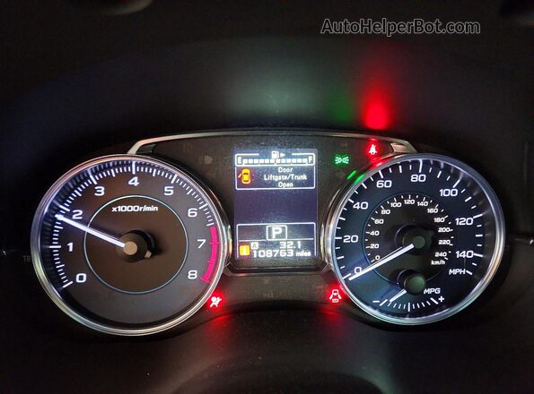 JF1GPAU64GH206972 2016 SUBARU IMPREZA Синий Вид щитка приборов