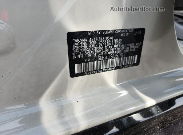 JF1GUHJC2S8251817 2025 SUBARU IMPREZA Белый Вид подкапотного пространства