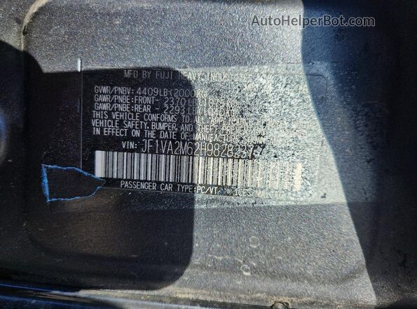 JF1VA2M62H9828237 2017 SUBARU WRX Charcoal Widok komory silnika