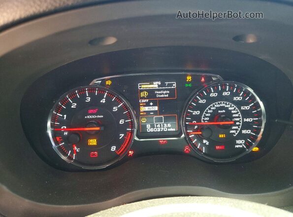 JF1VA2S62L9824944 2020 SUBARU WRX Синий Вид щитка приборов