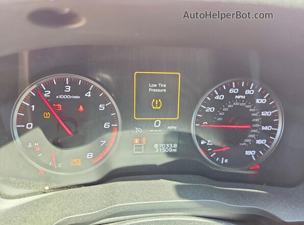 JF1VBAF63P9822529 2023 SUBARU WRX Orange Вид щитка приладів