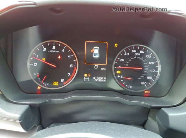 JF1VBAF67N9007439 2022 SUBARU WRX Red Instrument cluster view