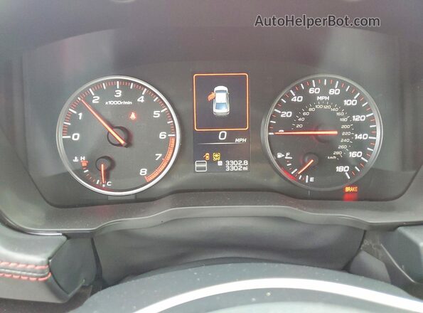 JF1VBAH68S9805652 2025 SUBARU WRX Red Widok zestawu wskaźników