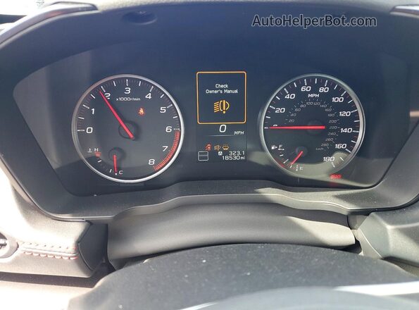JF1VBAL65N9029086 2022 SUBARU WRX Blue ხელსაწყოთა პანელის ხედი