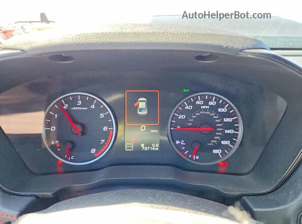 JF1VBAL69N9009553 2022 SUBARU WRX Черный Вид щитка приборов