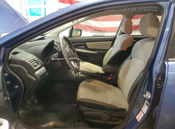 JF2GPABC2G8271789 2016 SUBARU CROSSTREK Blue წინა სალონის ხედი