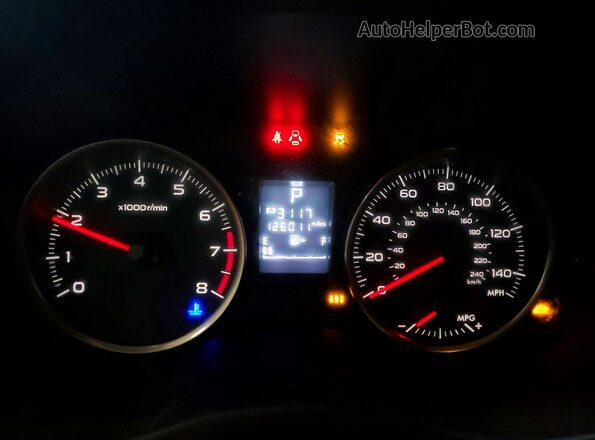 JF2GPABC5G8245428 2016 SUBARU CROSSTREK Синий Вид щитка приборов