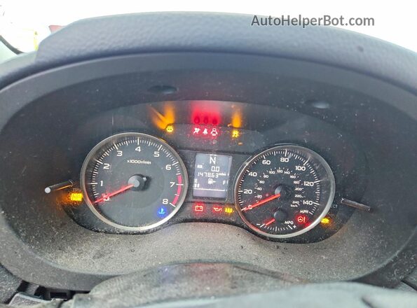 JF2GPABCXHH216279 2017 SUBARU CROSSTREK White Widok zestawu wskaźników