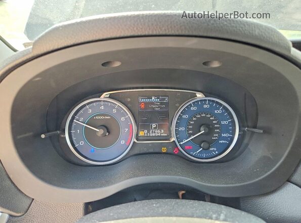 JF2GPADC7H8253223 2017 SUBARU CROSSTREK Black Widok zestawu wskaźników