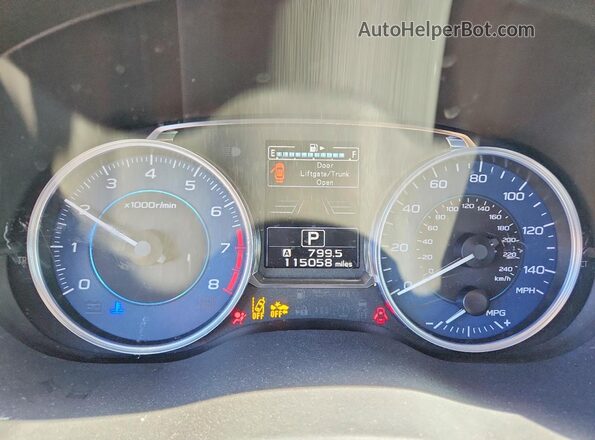 JF2GPADCXH8261347 2017 SUBARU CROSSTREK Желто-коричневый Вид щитка приборов