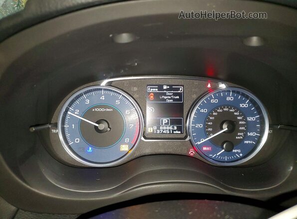 JF2GPAKC5GH281202 2016 SUBARU CROSSTREK Черный Вид щитка приборов