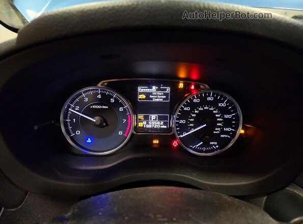 JF2GPALC2G8329222 2016 SUBARU CROSSTREK Blue Instrument cluster view