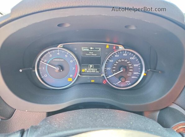 JF2GPALC4G8212127 2016 SUBARU CROSSTREK Gray Widok zestawu wskaźników