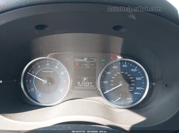 JF2GPALC4G8338469 2016 SUBARU CROSSTREK Бордовый Вид задних сидений