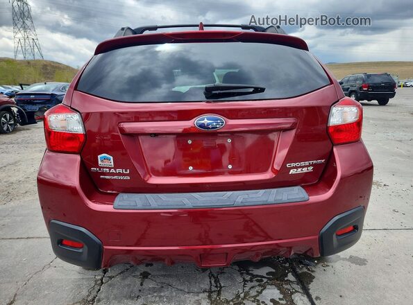 JF2GPANC0G8329555 2016 SUBARU CROSSTREK Maroon Vista trasera