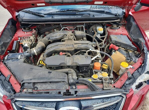 JF2GPANC0G8329555 2016 SUBARU CROSSTREK Maroon Vista del compartimento del motor