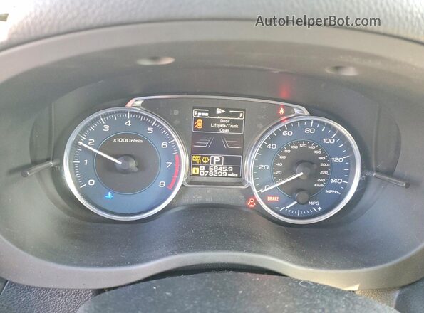 JF2GPANC1HH232303 2017 SUBARU CROSSTREK Серый Вид щитка приборов