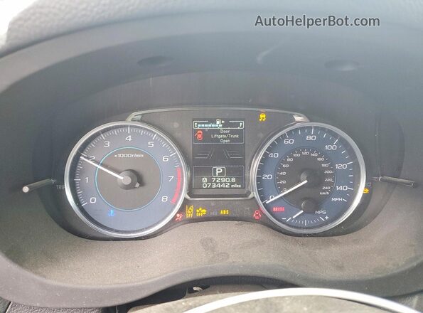 JF2GPANC2G8203083 2016 SUBARU CROSSTREK Black Вид щитка приладів