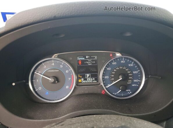 JF2GPANC4GH302049 2016 SUBARU CROSSTREK White Vista del cuadro de instrumentos