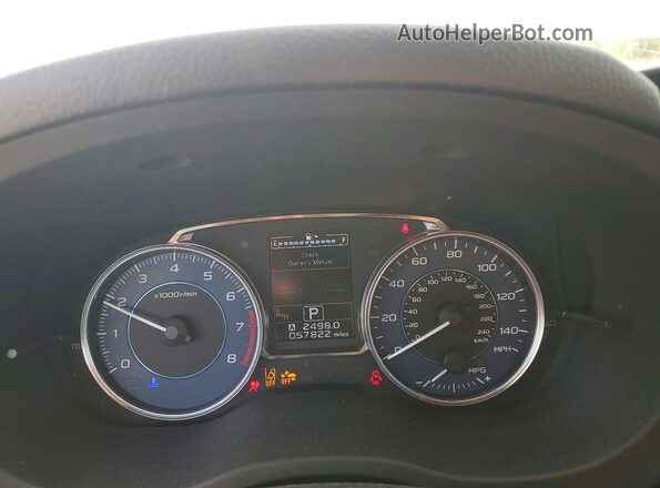 JF2GPANCXHH273738 2017 SUBARU CROSSTREK White Widok zestawu wskaźników