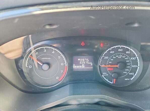 JF2GTAAC0J9261910 2018 SUBARU CROSSTREK Charcoal Սարքավորումների վահանակի տեսք