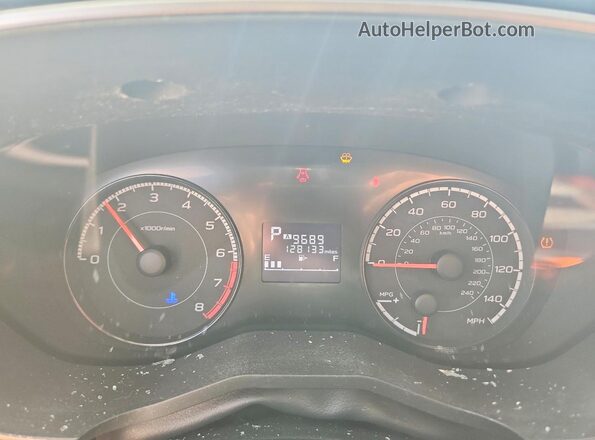 JF2GTABC2J8325482 2018 SUBARU CROSSTREK White Widok zestawu wskaźników