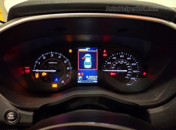 JF2GTAEC4KH258641 2019 SUBARU CROSSTREK White Вид щитка приладів