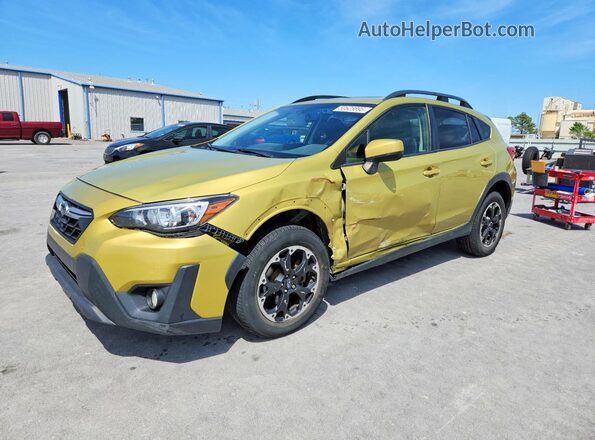 JF2GTAEC4MH373565 2021 SUBARU CROSSTREK Green წინა მარცხენა ხედი სამი მეოთხედიდან