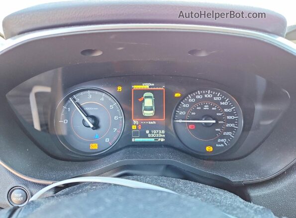 JF2GTAEC6JG325437 2018 SUBARU CROSSTREK Silver Widok zestawu wskaźników