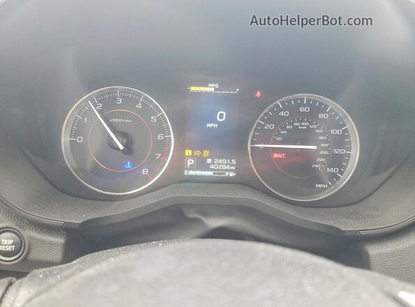 JF2GTAMC4K8266224 2019 SUBARU CROSSTREK Orange Вид щитка приладів