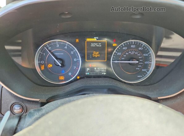 JF2GTAMC5J8258910 2018 SUBARU CROSSTREK White Widok zestawu wskaźników