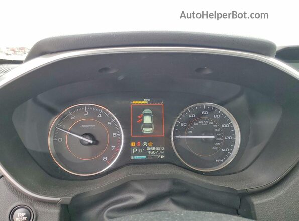 JF2GTANC2L8257585 2020 SUBARU CROSSTREK Red Instrument cluster view