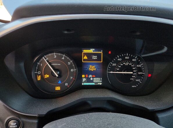 JF2GTAPC2NH204272 2022 SUBARU CROSSTREK Синий Вид щитка приборов