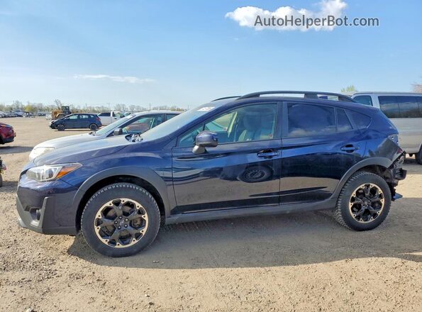 JF2GTAPC5MH337767 2021 SUBARU CROSSTREK Blue წინა მარცხენა ხედი სამი მეოთხედიდან