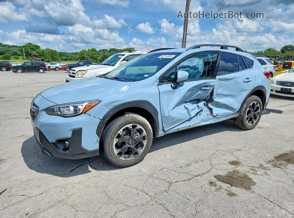JF2GTAPC6MH356117 2021 SUBARU CROSSTREK Blue Vista tres cuartos delantera izquierda