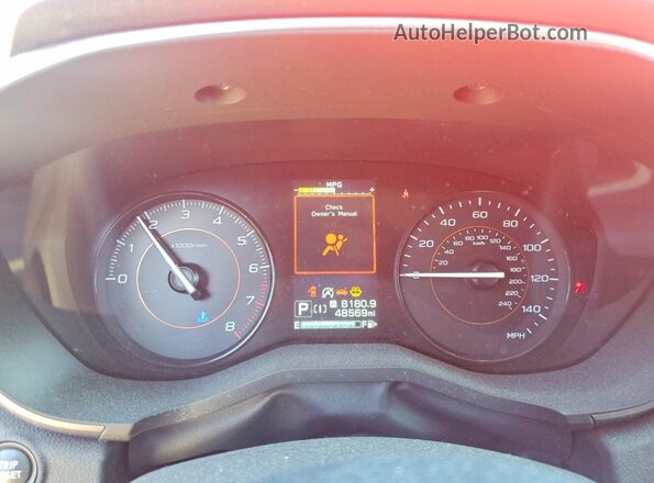 JF2GTAPC6PH240226 2023 SUBARU CROSSTREK Red Вид щитка приладів